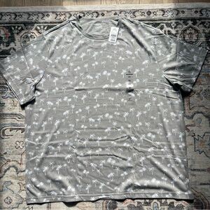 Harbor Bay Gray and White Short Sleeve Tee